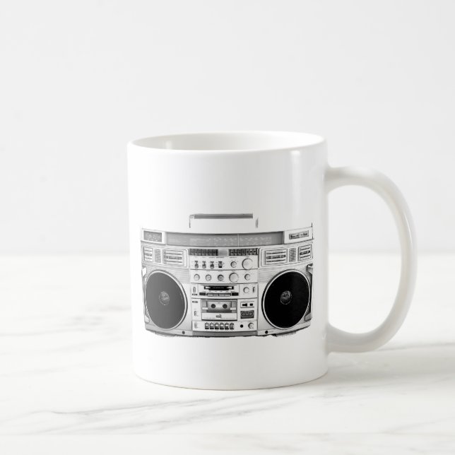 Boom Box Ghetto Blaster 80s, 70:e kassettspelare Kaffemugg (Höger)