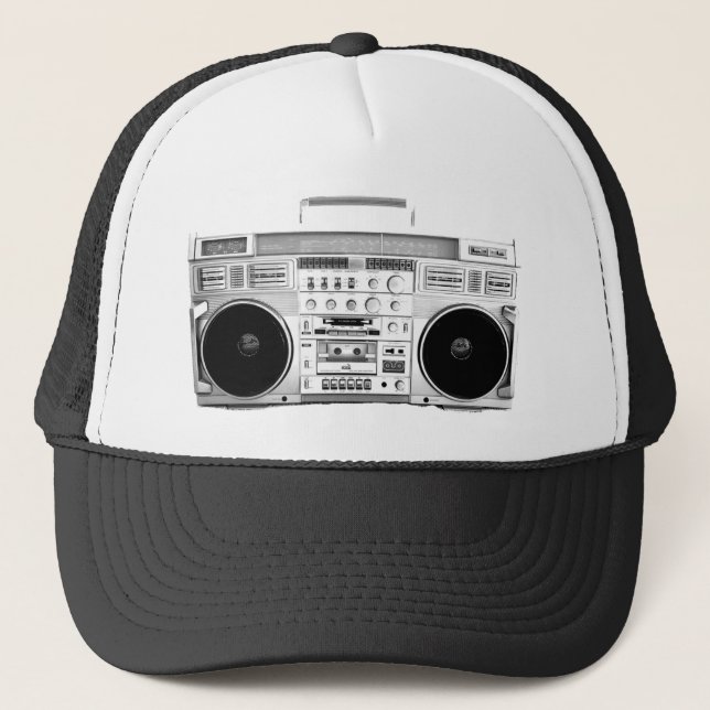 Boom Box Ghetto Blaster 80s, 70:e kassettspelare Keps (Framsida)
