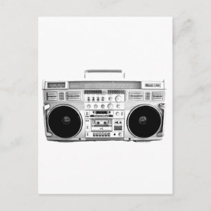 Boom Box Ghetto Blaster 80s, 70:e kassettspelare Vykort