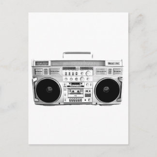 Boom Box Ghetto Blaster 80s, 70:e kassettspelare Vykort