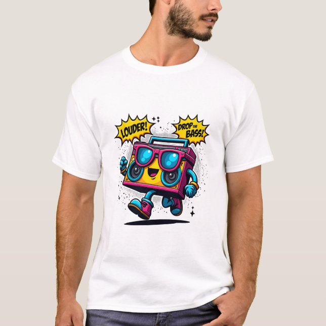 Boom Box Riot - Bold Music Vibes T-Shirt (Framsida)