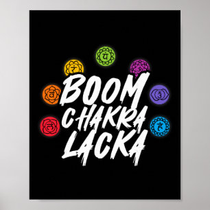 Boom Chakra Lacka Yoga Meditation Reiki Andlig Poster