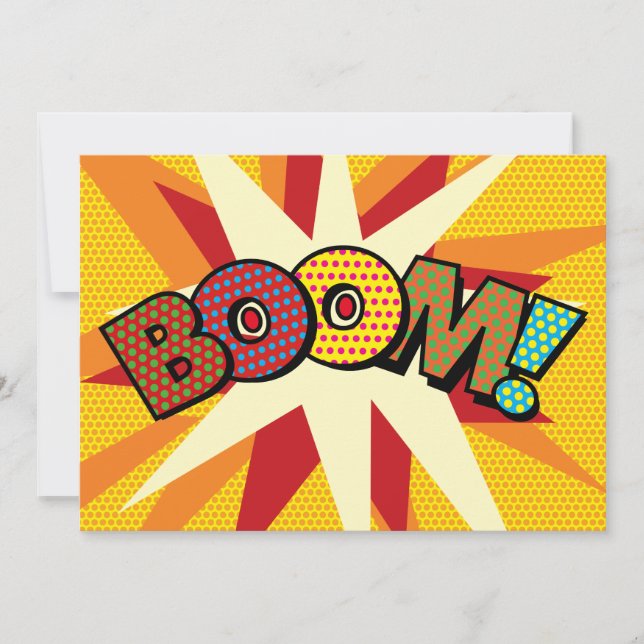 BOOM Ditt Meddelande Pratbubbla Kul Retro (Framsida)