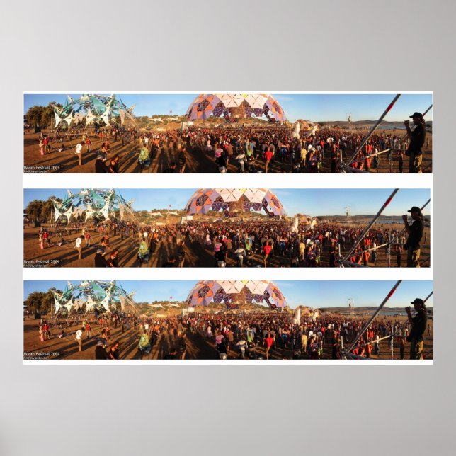 Boom festival 2004 - Enastående trefaldig utskrift Poster (Framsidan)