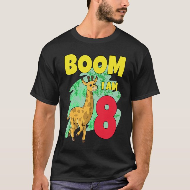 Boom Im 8 Giraffe T Shirt (Framsida)