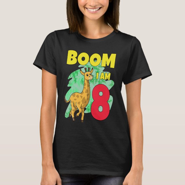 Boom Im 8 Giraffe T Shirt (Framsida)