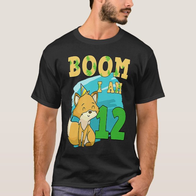 Boom Jag är 12 Katt T Shirt (Framsida)