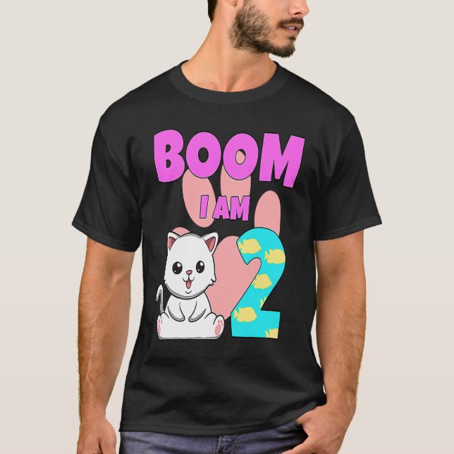 Boom jag är 2 Katt T Shirt (Framsida)