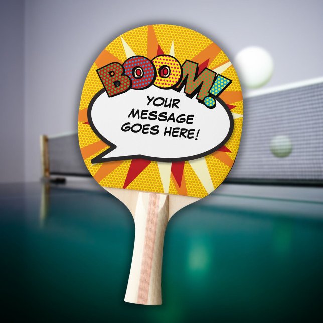 BOOM Personlig Pratbubbla Rolig Cool Pingisracket (Skapare uppladdad)
