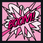 BOOM Rosa Tecknad Bok Pop Art Modern Roligt Retro Poster<br><div class="desc">BOOM Rosa Tecknad Bok Pop Art Modern Roligt Retro Anime Tecknad Tecknad Fiction Manga</div>