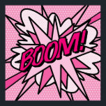 BOOM Rosa Tecknad Bok Pop Art Modern Roligt Retro Poster<br><div class="desc">BOOM Rosa Tecknad Bok Pop Art Modern Roligt Retro Poster Anime Tecknad Tecknad Fiction Manga</div>