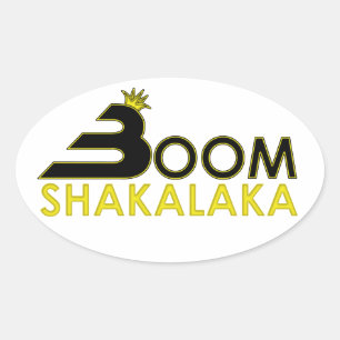 Boom Shakalaka Ovalt Klistermärke