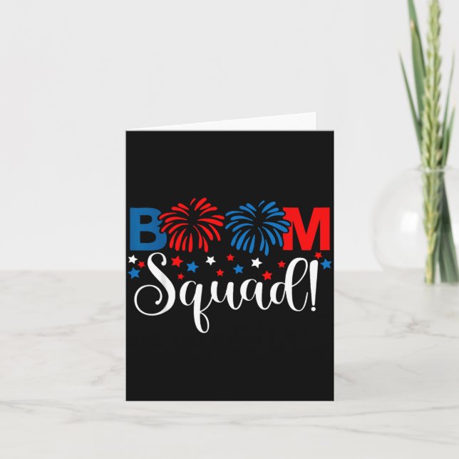 Boom Squad 4 juli T-shirt fyrverkerier Kort (Framsida)