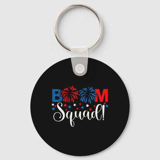 Boom Squad 4 juli T-shirt fyrverkerier Nyckelring (Framsida)
