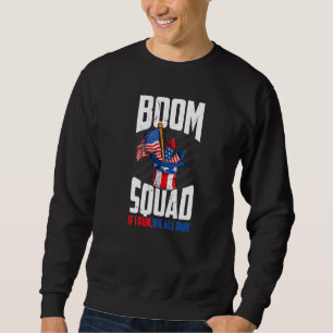 Boom Squad Fireworks Director 4:e juli i Springa Lång Ärmad Tröja