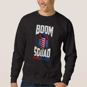Boom Squad Fireworks Director 4:e juli i Springa Lång Ärmad Tröja