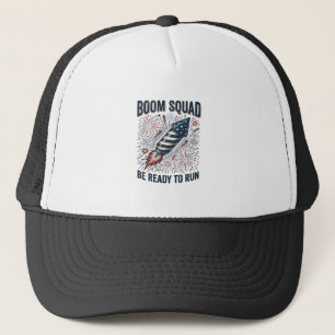 Boom Squad Patriotiska Fyrverkerier Vintage T-Shir Keps