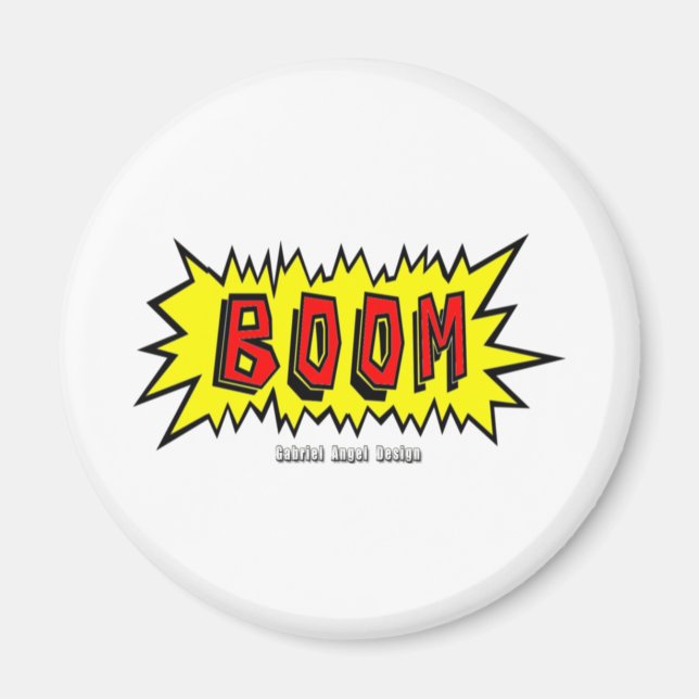 Boom Tecknad Blurb Magnet (Framsidan)