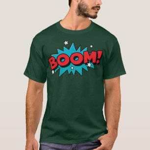 BOOM Tecknad Bok Tecknad Funny PIP Art Design Vin T Shirt