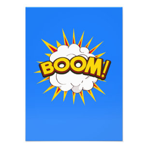 Boom! Tecknad Explosion Fototryck