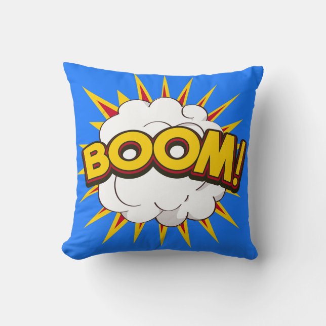 Boom! Tecknad Explosion Kudde (Framsida)