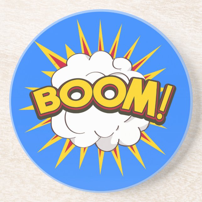 Boom! Tecknad Explosion Underlägg (Framsidan)