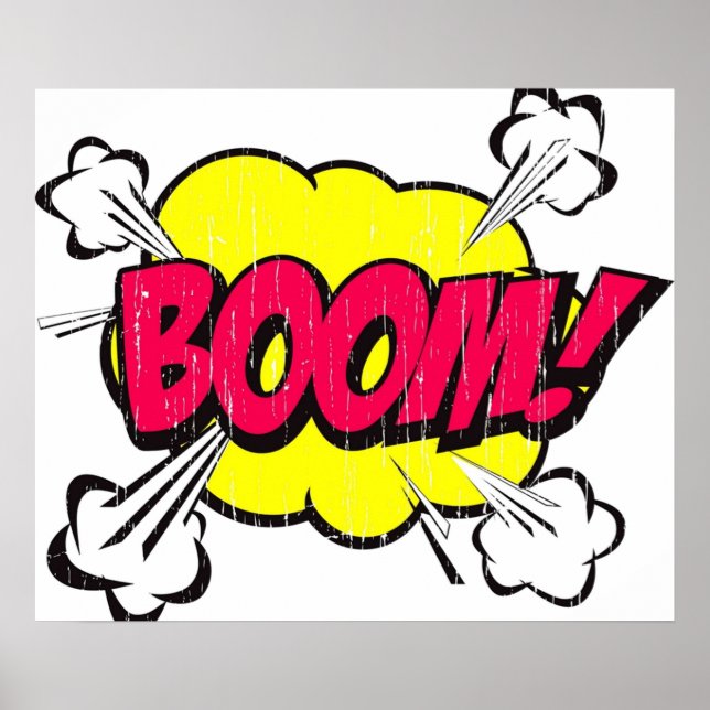 Boom Tecknad Ord Poster (Framsidan)