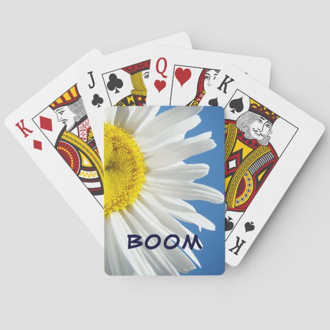 BOOM-uppspelningskort Daisy Flower Deck of Card Kortlek (Baksidan)