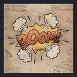 BOOM! Vintage Tecknad Bok Steampunk Pop Art Poster<br><div class="desc">BOOM! Geeky Tecknad Bokar och 90-talets Grunge, hela uppåt! Roligt modern twist på den tidlösa onomatopoeien med branden i shabby chic i superhjälten tal bubblor på en grym bakgrund. Den här vintagens abstrakta design har en fantastisk palett som lägger till perfekt av färg. Om du vill ha anpassningar eller annat...</div>