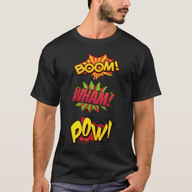 Boom Wham Pow Tecknad amadeus horseshoe T Shirt (Framsida)