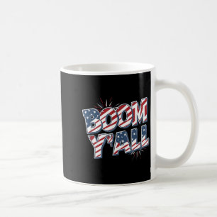 Boom Yall 4:e juli fyrverkerier Patriotisk Kaffemugg
