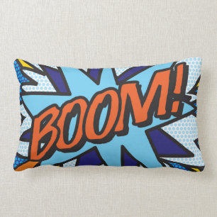 BOOM ZOOM Kul Retro Serietidning Pop Art Lumbarkudde