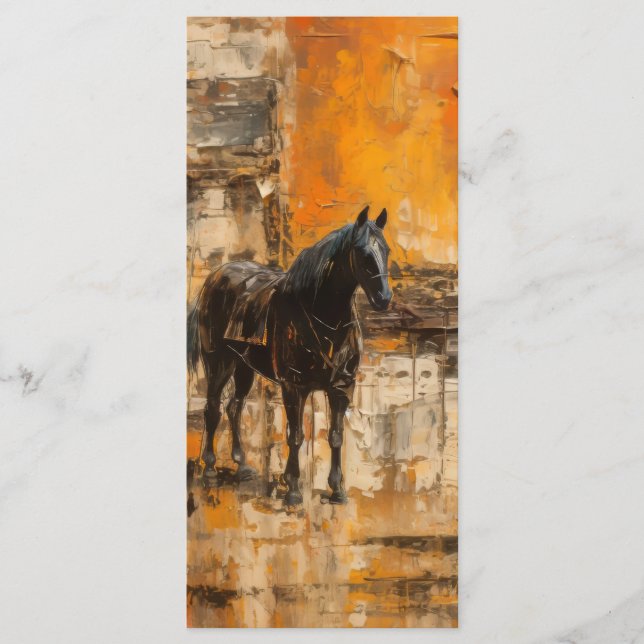 BooMajestic Horse in Abstrakt Sunset Meny (Framsida)