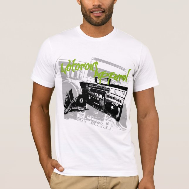 Boombox-bitmapp T Shirt (Framsida)