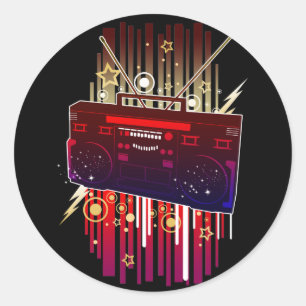 Boombox Blast Runt Klistermärke