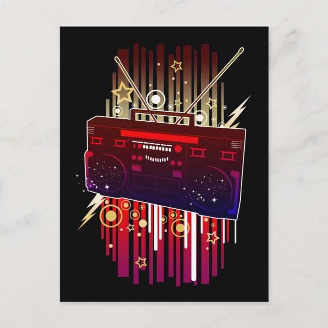 Boombox Blast Vykort (Framsida)