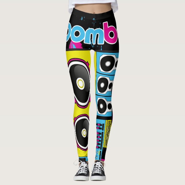 Boombox damasker leggings (Framsida)