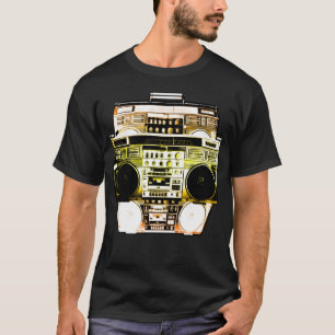 Boombox färg bleknar (guld) t shirt