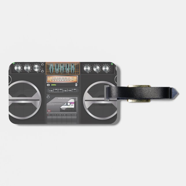 Boombox Ghetto Blaster Bagagebricka (Baksida Vågrät)