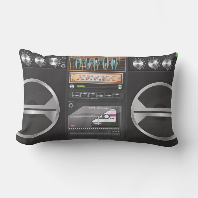 Boombox Ghetto Blaster Lumbarkudde (Framsida)