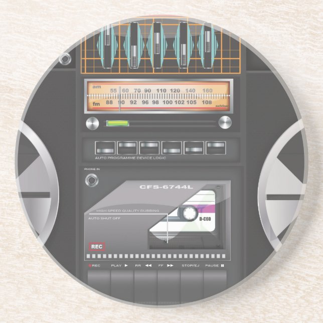 Boombox Ghetto Blaster Underlägg (Framsidan)