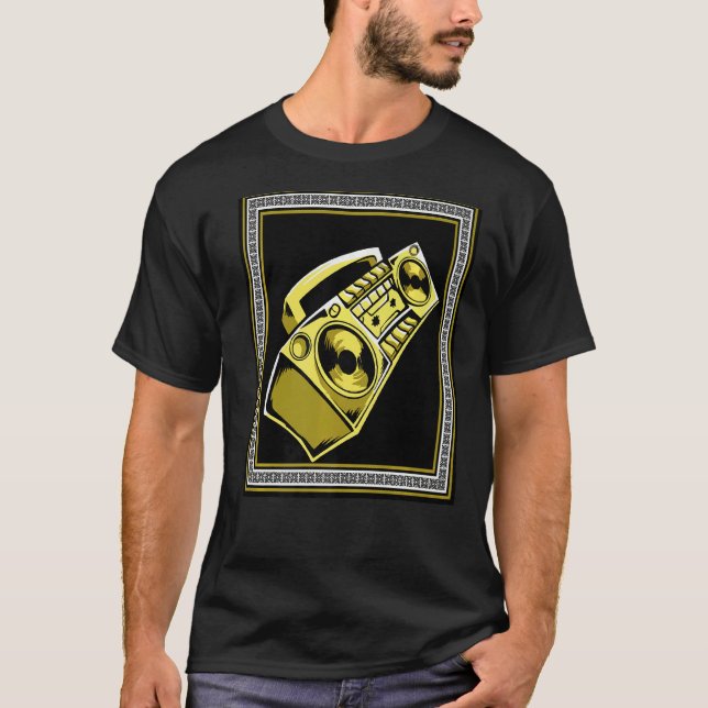 Boombox Ghettoblaster Stereo Hip hop Drift Urban S T Shirt (Framsida)