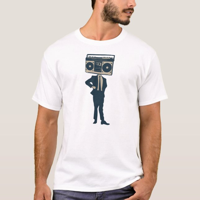 Boombox Head T-tröja Tee (Framsida)