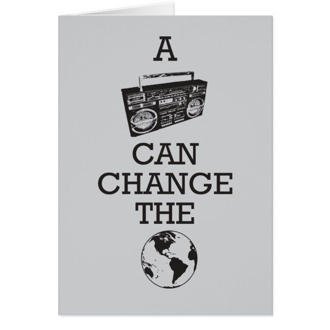 Boombox kan ändra världen hälsningskort (Framsidan)