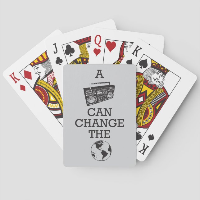 Boombox kan ändra världen spelkort (Baksidan)