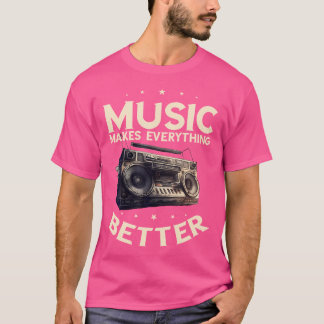 Boombox Oldschool Music gör allt bättre T Shirt