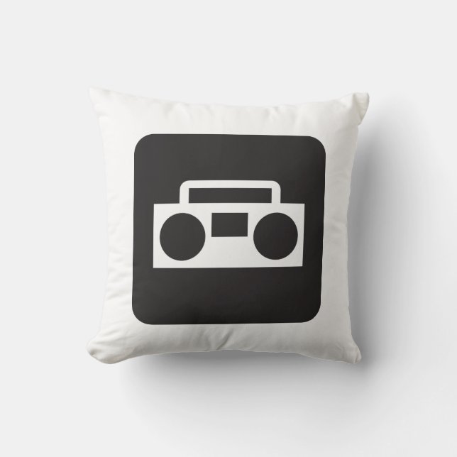 Boombox radiosände dekoren för kudde (Framsida)