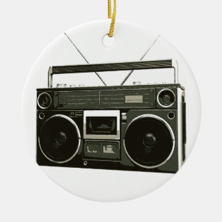 Boombox stereo radiosände julgransprydnad keramik