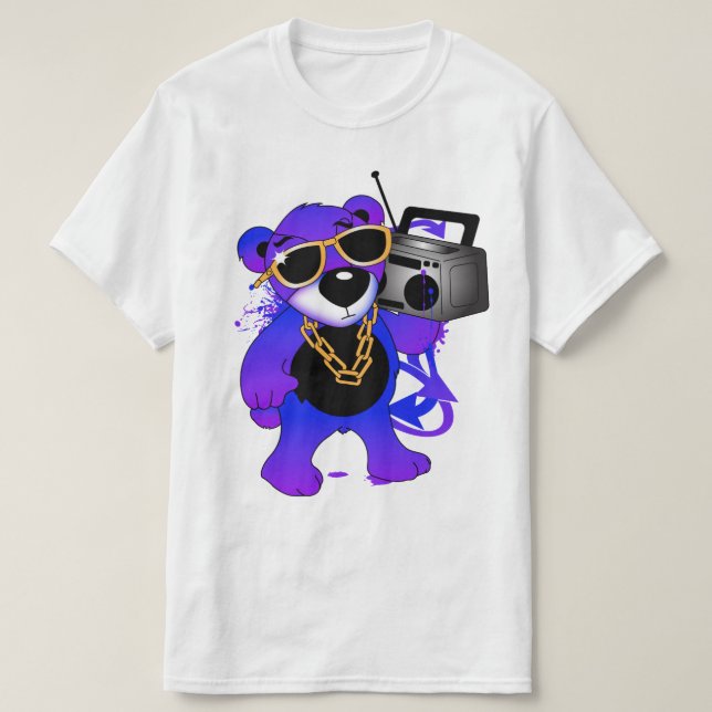 Boombox Teddy!  T Shirt (Design framsida)
