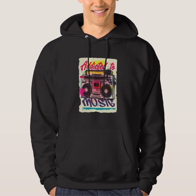 Boombox Urban Graffiti Hoodie (Framsida)
